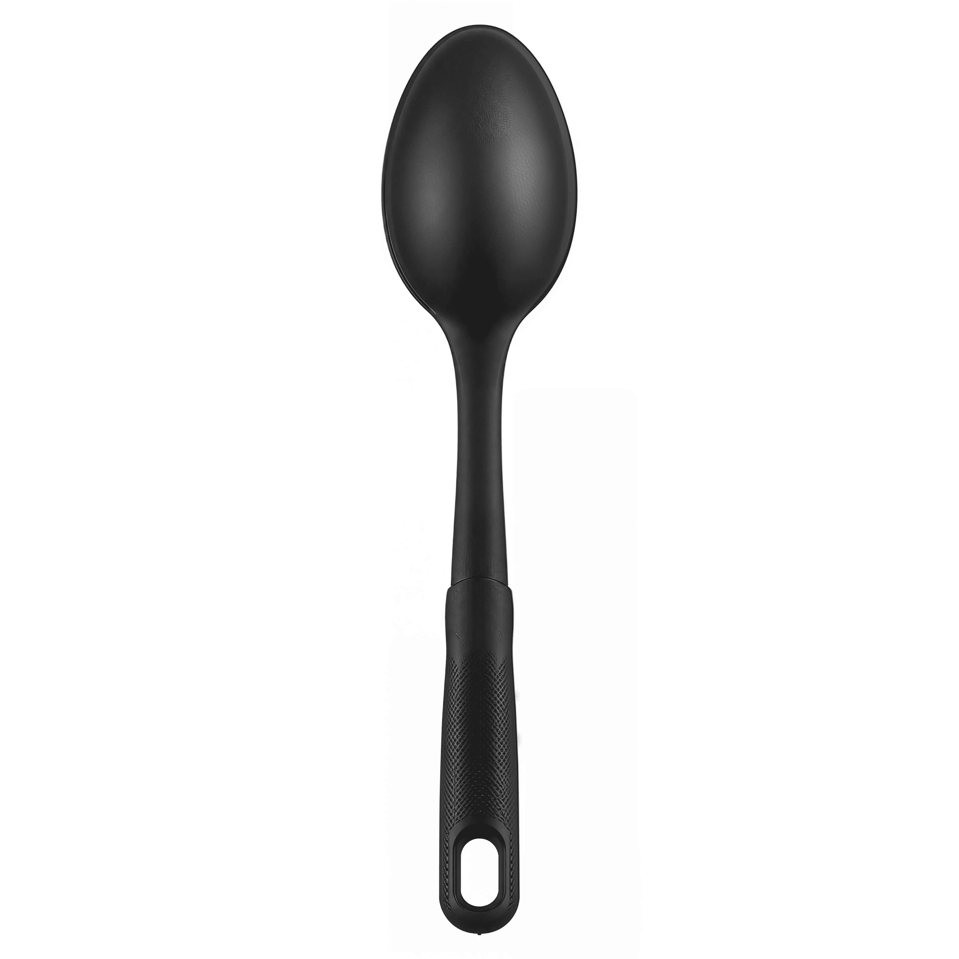 Mainstays Black Nylon Solid Spoon with Comfort Grip Handle, 12.6 Inch