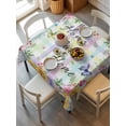 thumbnail image 2 of Spring Wildflowers Suqare Tablecloth - 60 x 60 Inch, Watercolor Floral Leaf Colorful Plaid Waterproof & StainResistant Tablecloth, Washable Oil-proof Table Cover for Dining/Party/Wedding/Buffet, 2 of 9