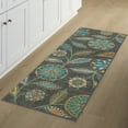 thumbnail image 3 of Maples Rugs Reggie Bohemian Floral Dark Grey Washable Hallway Runner Rug, 2' x 6', 3 of 7