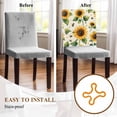 thumbnail image 5 of Spring Sunflower Chair Covers Set of 4 Pastoral Watercolor Flower Chair Back Covers Stretch Removable Washable Slipcovers Protector for Dining Room Kitchen Party Decor, 5 of 5