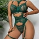 thumbnail image 2 of Conjuntos De Ropa Interior De Encaje, Cuello En V, Delgado, Tipo Push Up, Tipo Dividido, Cinturones De Liga, Ropa Interior Encantadora Para Dama Para Luna De Miel ANGGREK Otros, 2 of 8