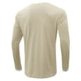 thumbnail image 3 of uikmnh Mens T Shirts Men's Shirts Dress Long Sleeve Sweater Casual Collarless T Shirt Quarter Button Size:S, 3 of 5