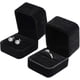 thumbnail image 4 of Caja de Terciopelo cuadrada shaofei para anillos y pendientes de boda 6 unidades color negro, 4 of 5