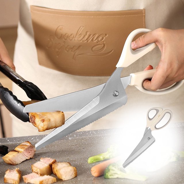 Tijeras grandes de cocina Fiudx Tijeras de pollo resistentes de acero inoxidable multifuncionales