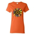 thumbnail image 1 of Sunflower Animal Print Fashion Womens Graphic T-Shirt, Orange, Large, 1 of 5