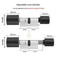 thumbnail image 4 of Serrure de Cylindre Bluetooth à Empreinte Digitale, Tourne-Pouce Euro, Rechargeable, Longue Autonomie, Serrure de Porte Électronique Intelligente Numérique, Résistante à la Corrosion, 4 of 7