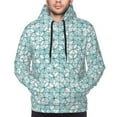 thumbnail image 4 of Hoodies for Men - Abstract blue floral Long Sleeve Comfrt Men'S Fashion Hoodies & Sweatshirts, Sweatshirts for Men Hoodies Pullover Clothing Clothes with Pouch, 4 of 7