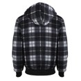 thumbnail image 5 of Men's Winter Striped Casual Knit Sweater, Fashion Hooded Jacket with Zipper, Fall Winter Pullover for Outdoor Wear, Travel and Cold Weather Protection,Black,L, 5 of 5