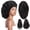 Black/Black, variant on Adjustable Shower Caps for Women Reusable Waterproof Satin Lining Extra Large Shower Cap for Women and Men Long Hair Braids Curly Hair (Xl,Black)
