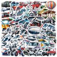thumbnail image 1 of Paquete de pegatinas con temática de transporte, 50 unidades, vehículos de dibujos animados, 1 of 2