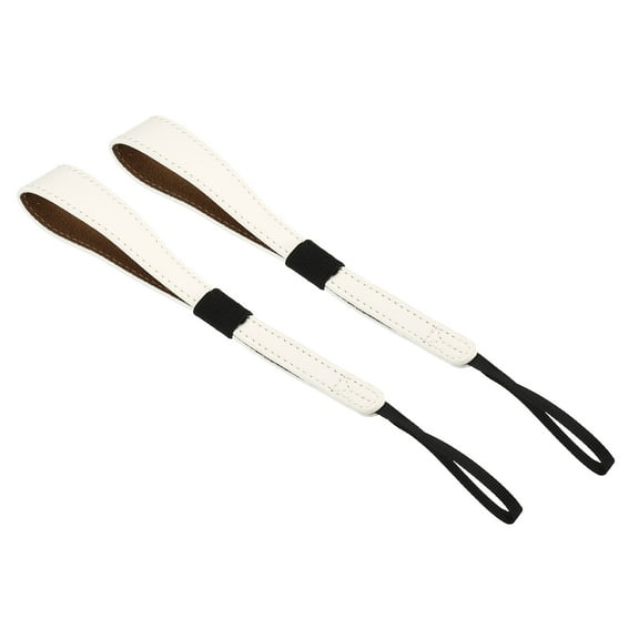 Uxcell Camera Wrist Straps, 2Pcs PU Leather Adjustable Hand Wristlet Strap Lanyards String, White