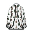 thumbnail image 2 of Bigfoot and Tree White Pattern Backpack for School, Cute School Bag with Adjustable Shoulder Straps and Padded Back, 15.3"x11"x7.1", 2 of 3