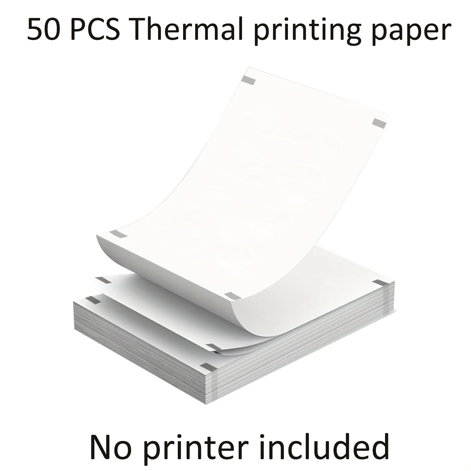 4 Rolls Of Printer Paper Sold Separately, Portable Thermal Printer with 10 Tattoo & 10 Folding, Inkless Thermal Printer Ideal for Office, Home, School