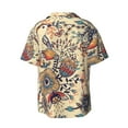 thumbnail image 2 of Disketp Men's Hawaiian Floral With Birds Print Shirts Button Down Holiday Beach Shirts-XX-Large, 2 of 7