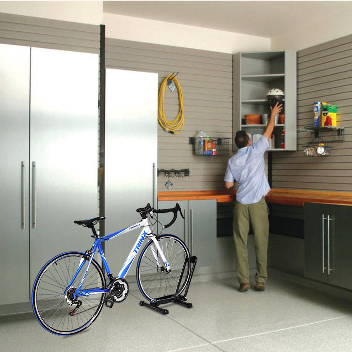 Bicycle Bike Floor Parking Storage Stand Display Rack Mount Holder Repair Shelf