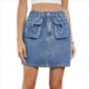 thumbnail image 3 of Faldas para Mujer, Estilo Y2k, Minifalda Vaquera de Cintura Alta, Pantalones Cortos Vaqueros Elásticos Azul Vaquero S, 3 of 7