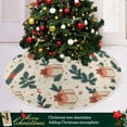 thumbnail image 3 of Yayeee Christmas Tree Skirt 47 inches for Xmas Tree Holiday Party Decoration, Orange Christmas Gift Pattern, 3 of 6