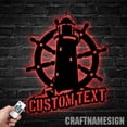 thumbnail image 2 of Craftnamesign Custom Lighthouse Metal Wall Art LED Light, Custom Light House Name Sign, 2 of 5