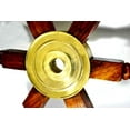 thumbnail image 2 of Nautical Ship Wheel with Brass Accents Boat's Wheel (18 inches), 2 of 3