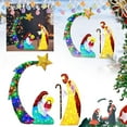 thumbnail image 6 of Outdoor Lighted Nativity Scene Christmas Decoration with Holy Family, Illuminated Yard Lawn Garden Outdoor Decor for Holiday Party,Home,Patio,Terrace,Easter Gifts,Festive Holiday Decor, 6 of 9