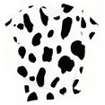 thumbnail image 6 of Women's Crew Neck Cow Print Short Sleeve T‑Shirt, Casual Loose Fit Tee Top, 6 of 6