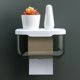 thumbnail image 3 of Yuarrent Caja de pañuelos Universal para baño montada en la pared, almacenamiento impermeable, servilletas de papel higiénico, toallero facial para Juegos de accesorios de baño Rosado Yuarrent HA067212-01, 3 of 6