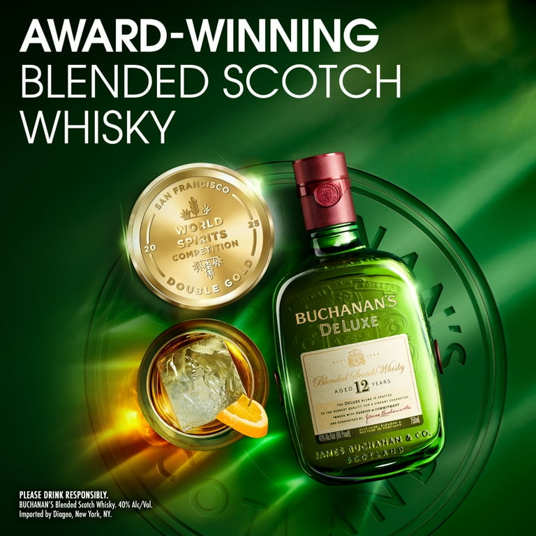 Buchanan's DeLuxe Aged 12 Years Blended Scotch Whisky, 1.75 L, 40