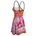 thumbnail image 5 of Pink Elephant Orange Tropical Scene Sleeveless Dresses Slip Dress Women's Dresses Dresses For Womens, 5 of 6