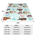 Zufioo Cute Pug Dogs Fleece Blanket Queen Size,Plush Bed Blanket,Ultra