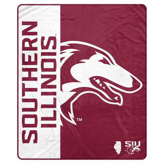 NCAA Southern Illinois Salukis 50x60 Inch Ultra Soft Tailgate Throw