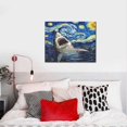 thumbnail image 4 of Naloa Vintage Starry Sky Shark Print Canvas Bathroom Wall Art,Bathroom Wall Art Decoration, Canvas Poster Prints,Decorative Paintings for Living Room, Bathroom, Kids Room, 4 of 6