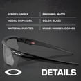 thumbnail image 2 of Oakley OO9400 Bisphaera Rectangle Shaped Polarized Sunglasses for Men & Women - Includes Official Eyewear Kit - Matte Black Frame with Prizm Black Lens, 2 of 6