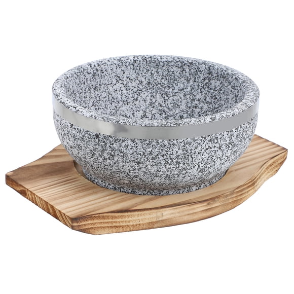 RENACLIPY Korean Stone Bowl for Bibimbap and Stew Cooking with Heat Holding Granite
