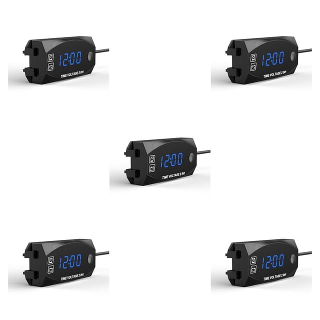 Speravity Voltímetro de motocicleta LED Digital 9-24V IP67 medidor de voltaje a prueba de agua fijación seguridad voltímetro Detector luz azul Type2 NO2 Speravity CBP285114
