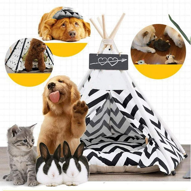 Pet teepee with top cushion