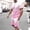 Pink, variant on Dxzfnsa Short Sleeve Suits for Men Summer Men's Round Neck Pullover Tops and Drawstring Shorts Sets 2 Piece Printing Tracksuits Fashion Casual Sportwear Set