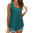 thumbnail image 3 of Fantaslook Womens Tank Tops Eyelet Crew Neck Sleeveless Tops Dressy Casual Flowy Summer Shirts, 3 of 9