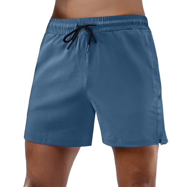 Pantalones cortos de running de color liso para hombre - Pantalones cortos deportivos transpirables de 3 pulgadas