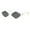 Gold (Black), variant on Diamond Shape Sunglasses Lightweight Half Metal Frame Designer UV400 Gold, Black