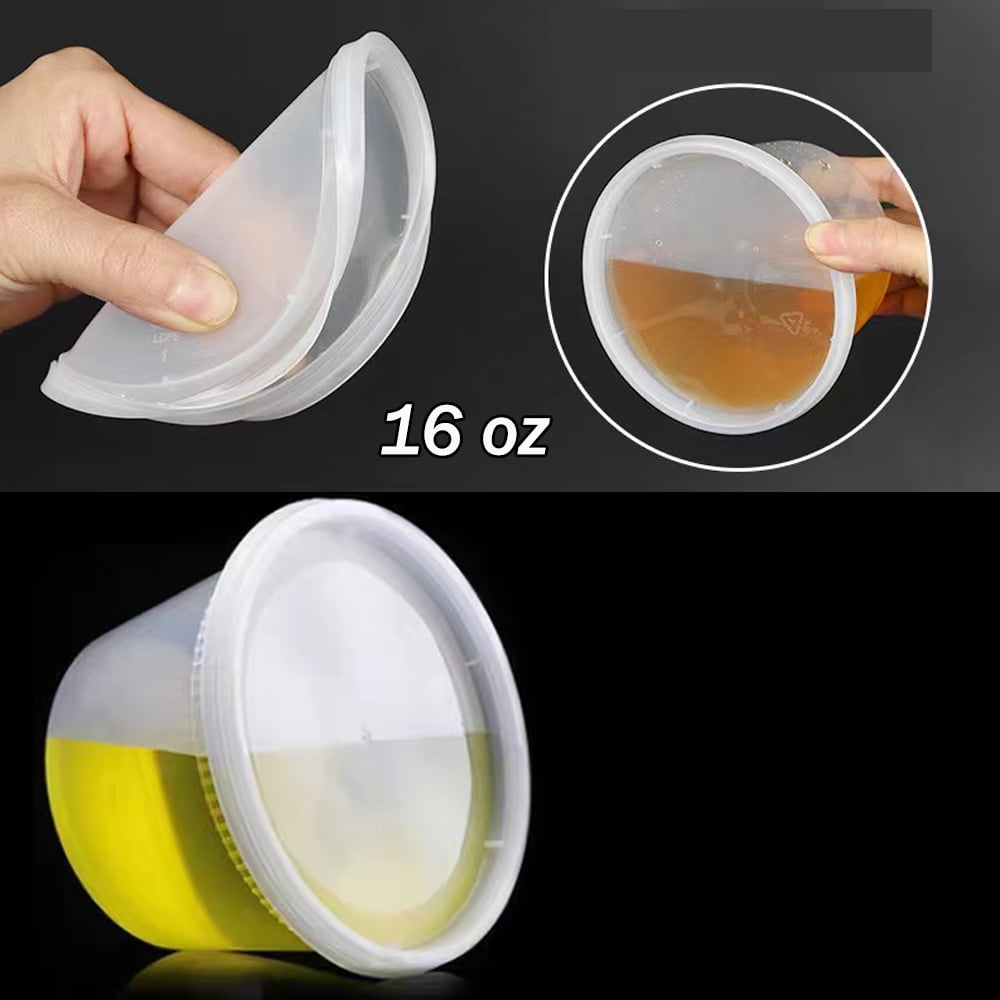 Deli Containers With Lids 16 oz) Soup Containers Microwavable, Non