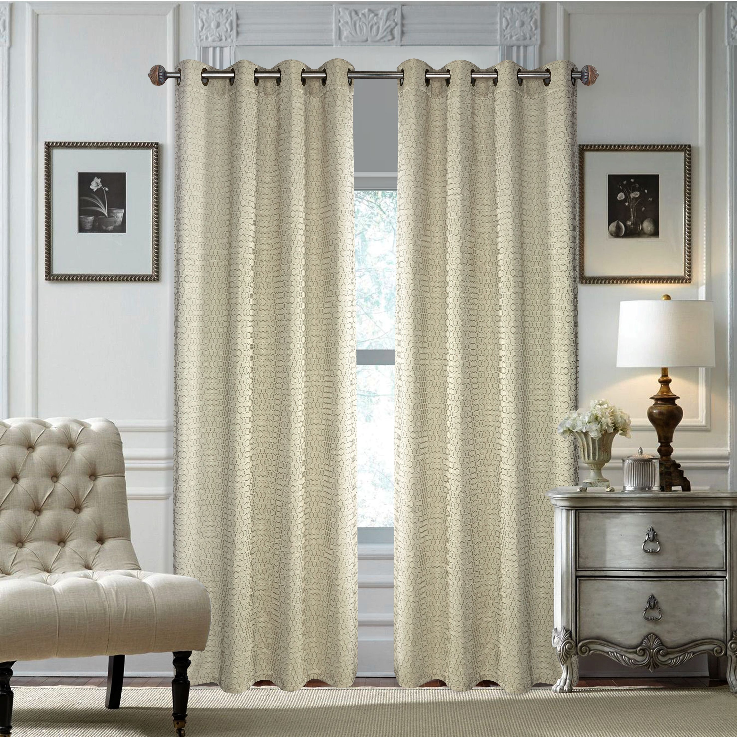 Sunclipse Print Room Darkening Window Curtain Drape, In
