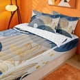 thumbnail image 3 of meiyoeat Boho Geometric Print Zipper Twin Comforter Sets with Fitted Sheet and 2 Pillowcases For Adults,Tropical Monstera Leaf Print Zipper Bedding Set For Women,Reversible,4 Pieces, 3 of 7