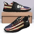 thumbnail image 4 of Curly Maltese American Flag Patriot Running Shoes Sneakers Mesh Black Size 4.5, 4 of 5