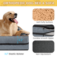 thumbnail image 2 of Cshidworld Orthopedic Dog Bed for Large and Medium Dogs, Dog Sofa Bed with Removable Washable Cover, Non-Slip Bottom, Couch Pet Bed with Fleece Dog Blanket, 30 x 20 x 5.5 Inch, 2 of 9