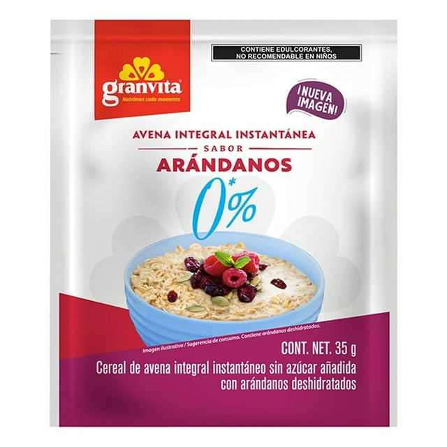 Avena integral Granvita instantánea sabor arándanos 35 g