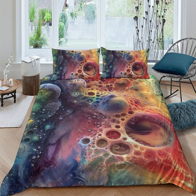 Ensembles de Literie Design Maison Strange Creatures Housse de Couette Imprimée pour Garçons Filles, Simple (68"x86 Pouces)