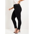 thumbnail image 3 of June + Vie Women's Plus Size Formfit Classic Ponte Pant, 3 of 5