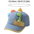 thumbnail image 3 of VNKIDY Kids Hats Children Cute Baseball Cap With Dinosaur Figure Pocket Boys Girls Dome Styled Hat With Colorful Horns Letter Embroidery For Outdoor Activities Casual Headwear, 3 of 4