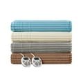 thumbnail image 4 of Serta Contemporary Solid Corded Plush Fabric Twin Heated Blanket in Gray, 4 of 10