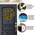 thumbnail image 4 of 24" Feel Real(R) Classical Collection Wreath with 8 Red Berries, 8 Cedar Leaves & 50 Battery Operated Warm White LED Lights w/Timer, 4 of 5